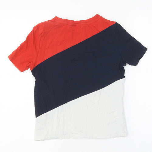 Monki Womens Multicoloured Colourblock Polyester Basic T-Shirt Size S Round Neck