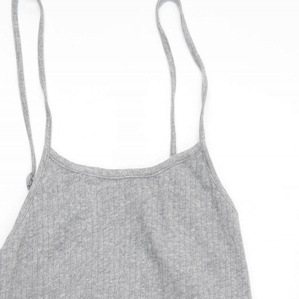 SheIn Womens Grey 100% Cotton Playsuit One-Piece Size M Pullover