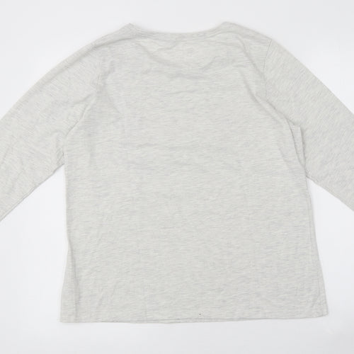 Nutmeg Womens Grey Cotton Basic T-Shirt Size 12 Round Neck - Mama Hugs