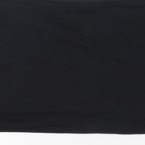 ASOS Womens Black 100% Cotton Pullover Sweatshirt Size 6 Pullover - Cropped