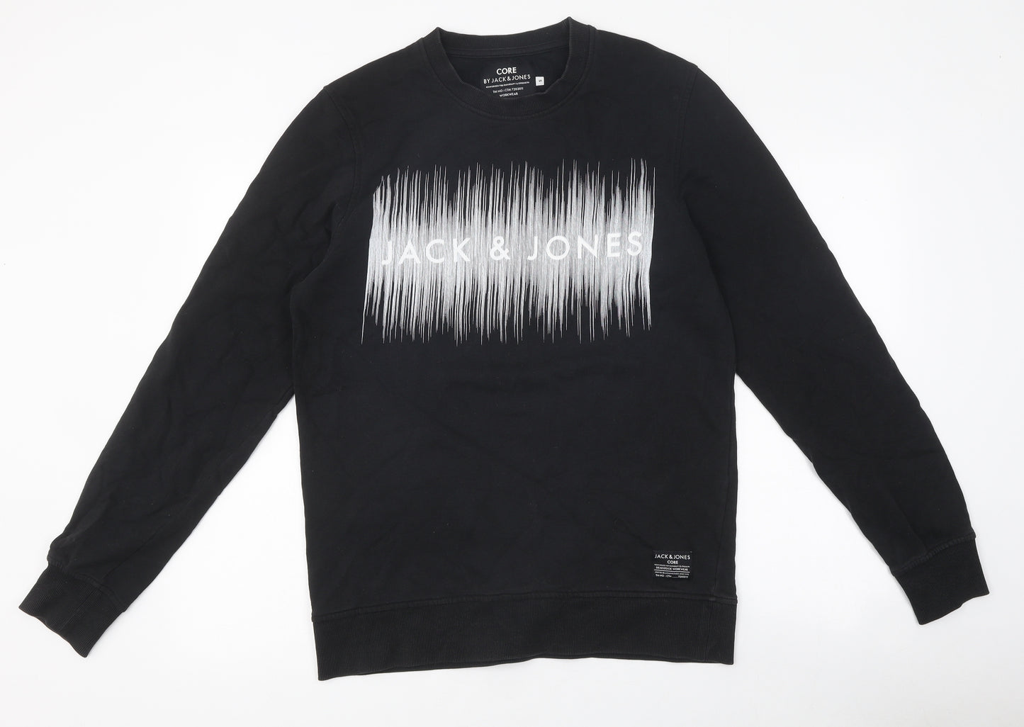JACK AND JONES Mens Black Cotton Pullover Sweatshirt Size L