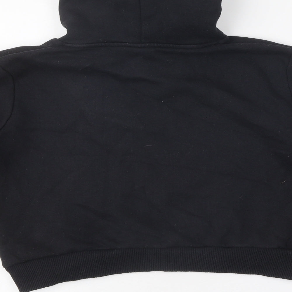 Hype Girls Black 100% Cotton Pullover Hoodie Size 13 Years Pullover