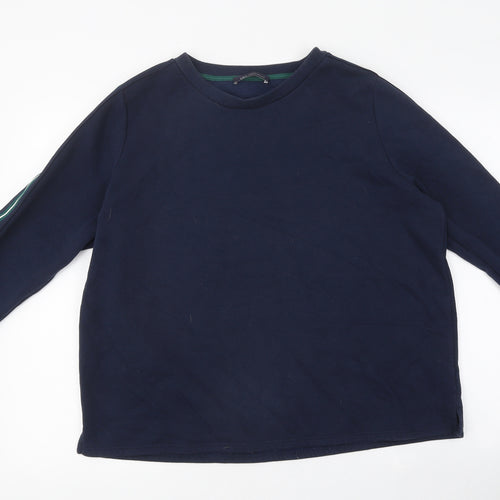 Marks and Spencer Womens Blue Polyester Pullover Sweatshirt Size 14 Pullover