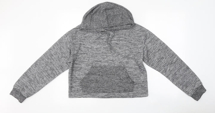 Primark Womens Grey Polyester Pullover Hoodie Size S Pullover