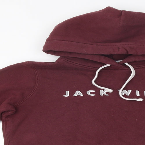 Jack Wills Womens Brown Cotton Pullover Hoodie Size 8 Pullover