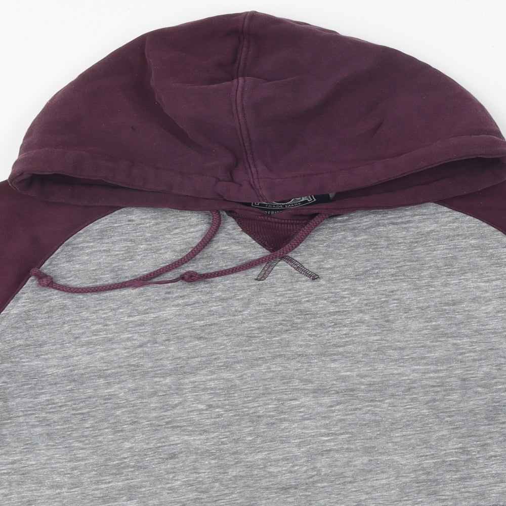 Easy Mens Pink Cotton Pullover Hoodie Size S