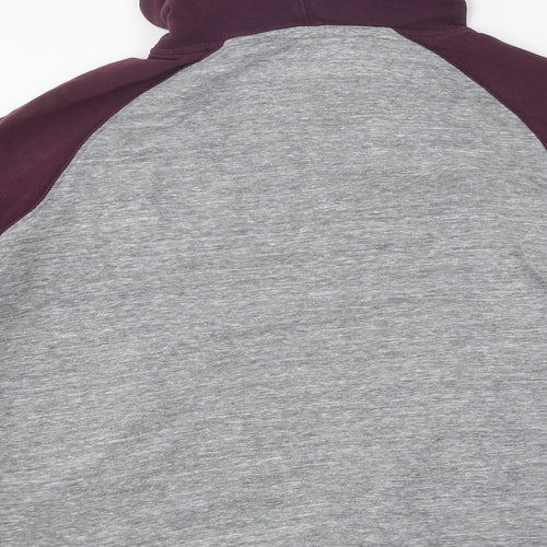 Easy Mens Pink Cotton Pullover Hoodie Size S