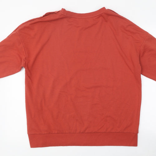 F&F Womens Brown 100% Cotton Pullover Sweatshirt Size 10 Pullover