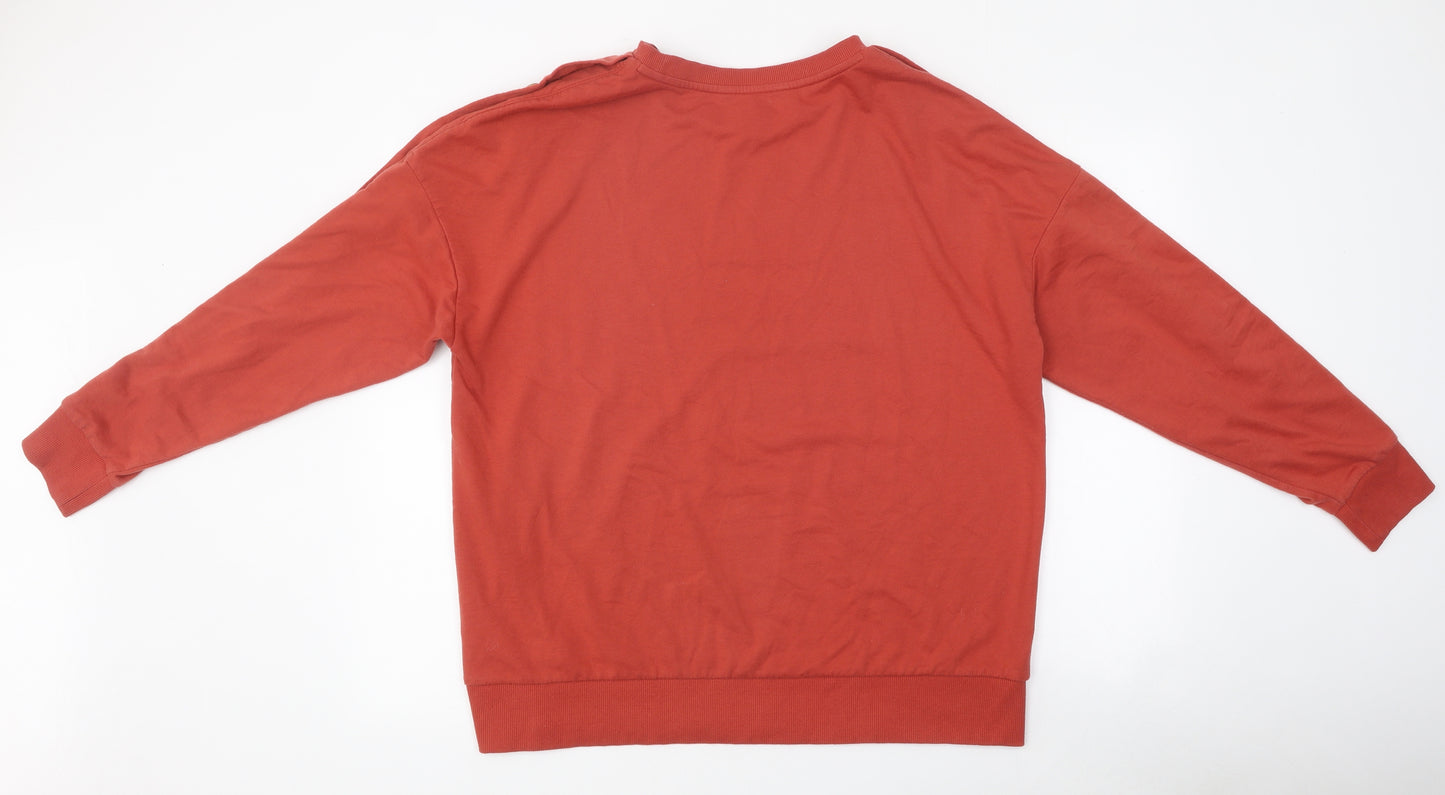 F&F Womens Brown 100% Cotton Pullover Sweatshirt Size 10 Pullover