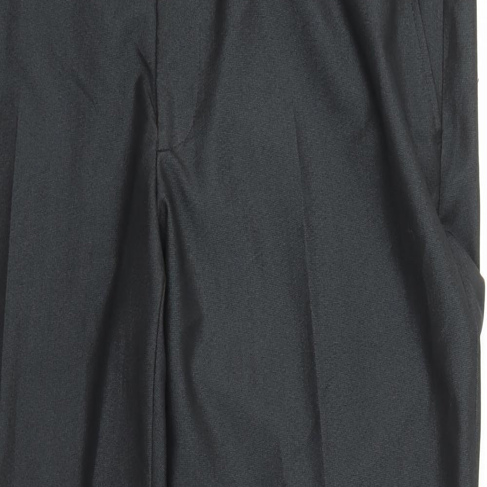 NEXT Mens Grey Polyester Trousers Size 36 in L31 in Regular Zip