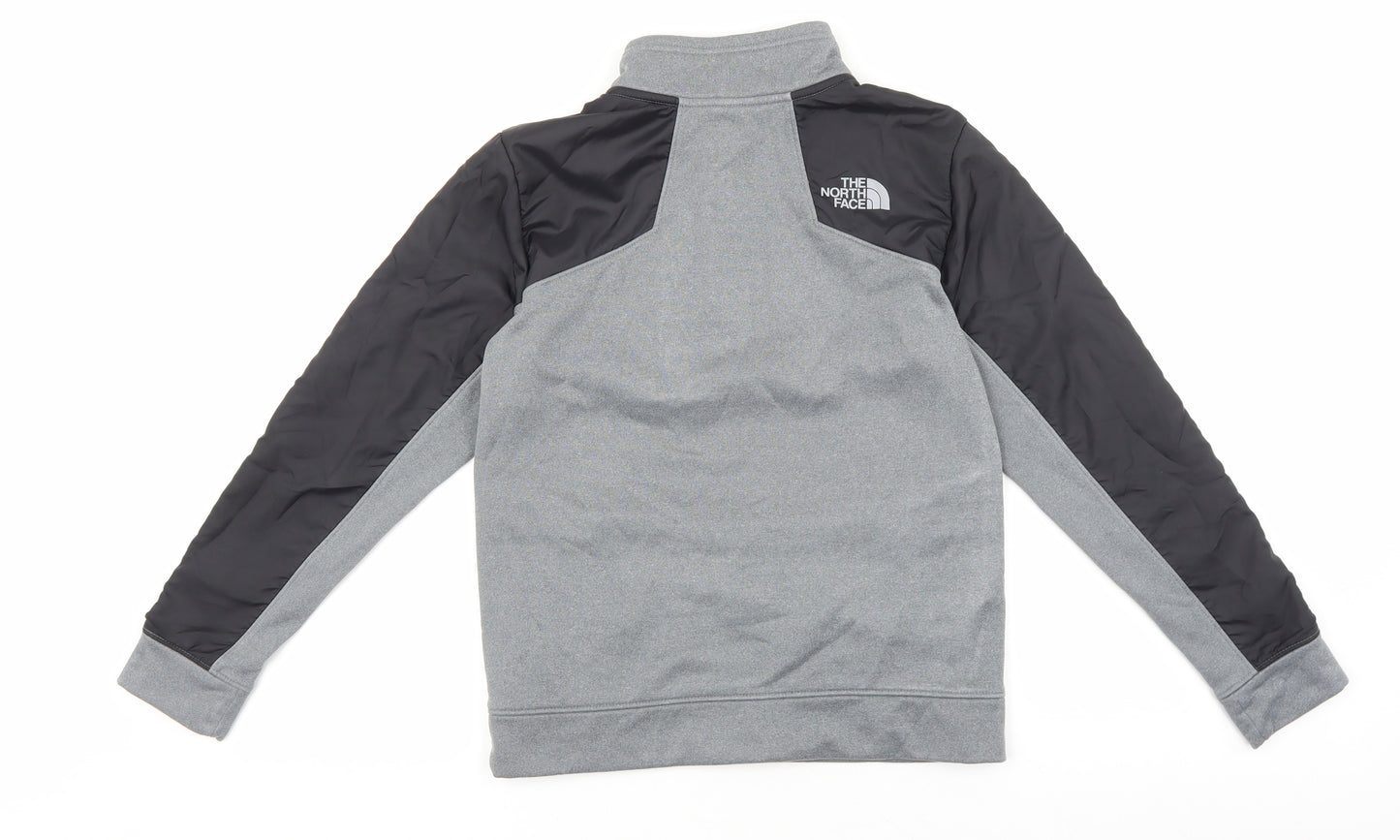 The North Face Boys Multicoloured Colourblock Polyester Pullover Sweatshirt Size L Zip