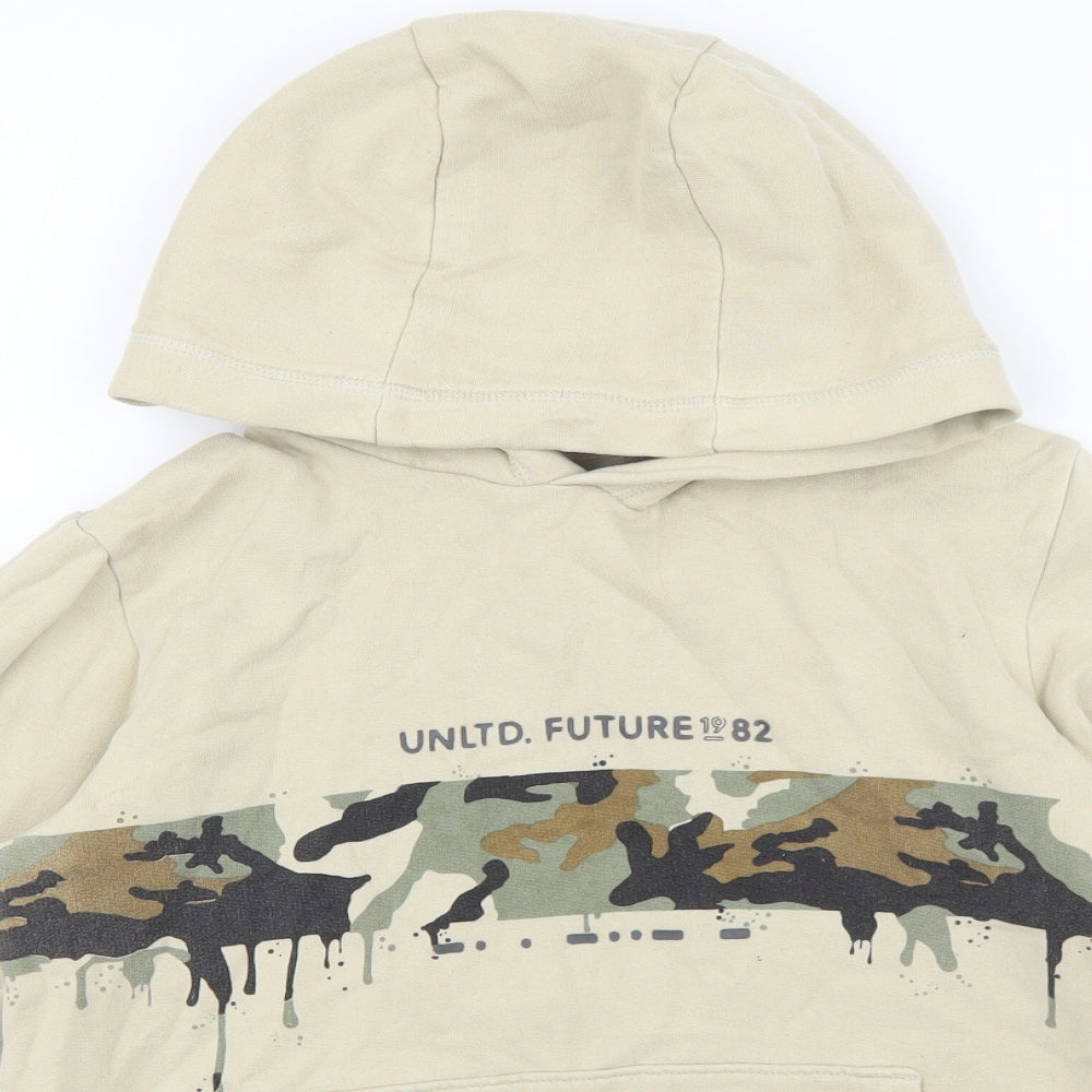 NEXT Boys Beige Camouflage 100% Cotton Pullover Hoodie Size 11 Years Pullover