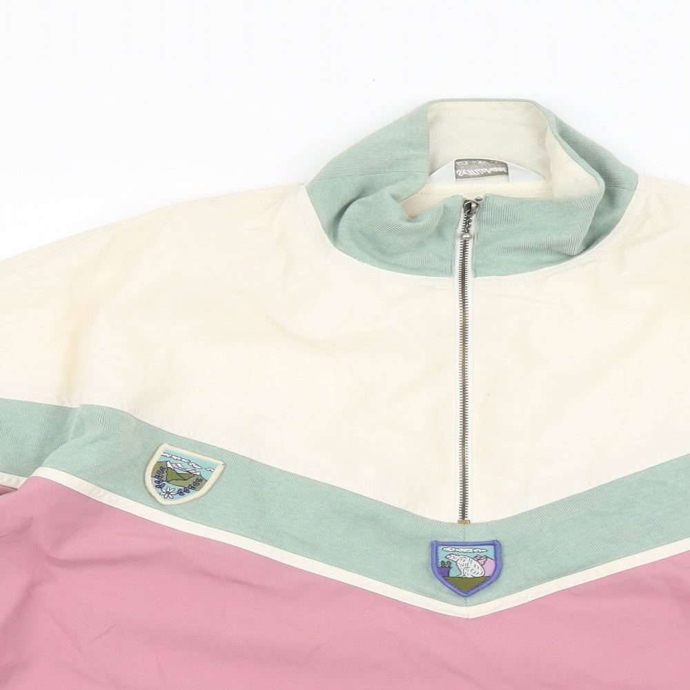 St Michaels Womens Multicoloured Geometric Polyester Pullover Sweatshirt One Size Zip