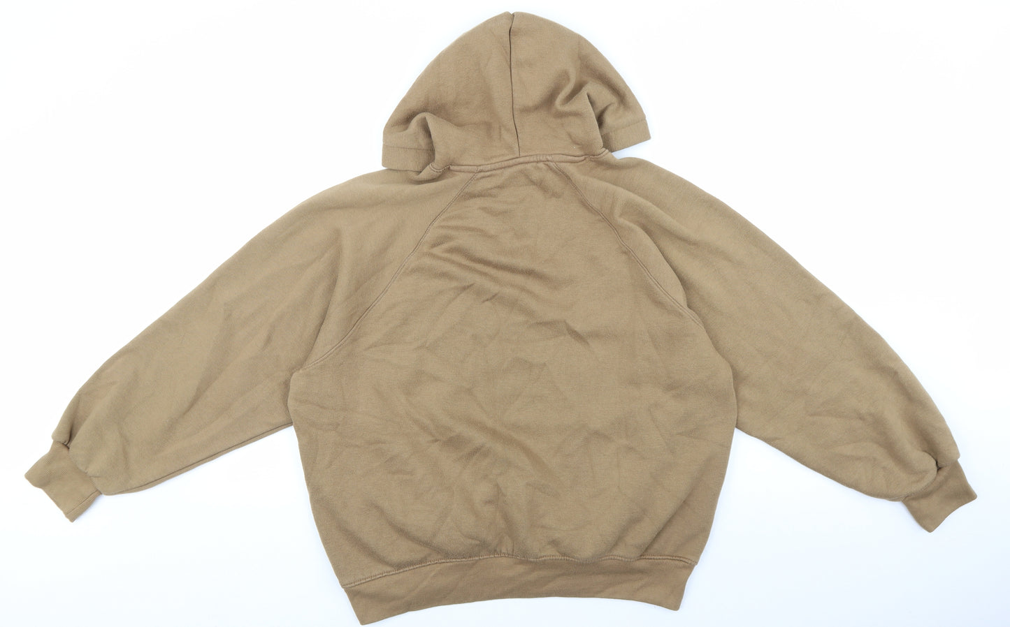 Bershka Womens Brown Cotton Pullover Hoodie Size S Pullover