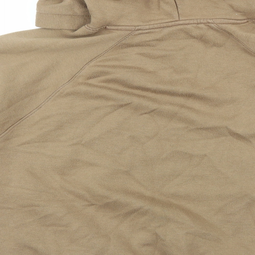 Bershka Womens Brown Cotton Pullover Hoodie Size S Pullover