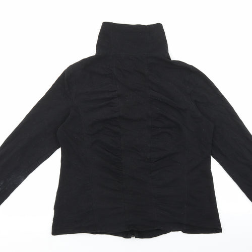 Calvin Klein Womens Black Cotton Full Zip Sweatshirt Size 2XL Zip