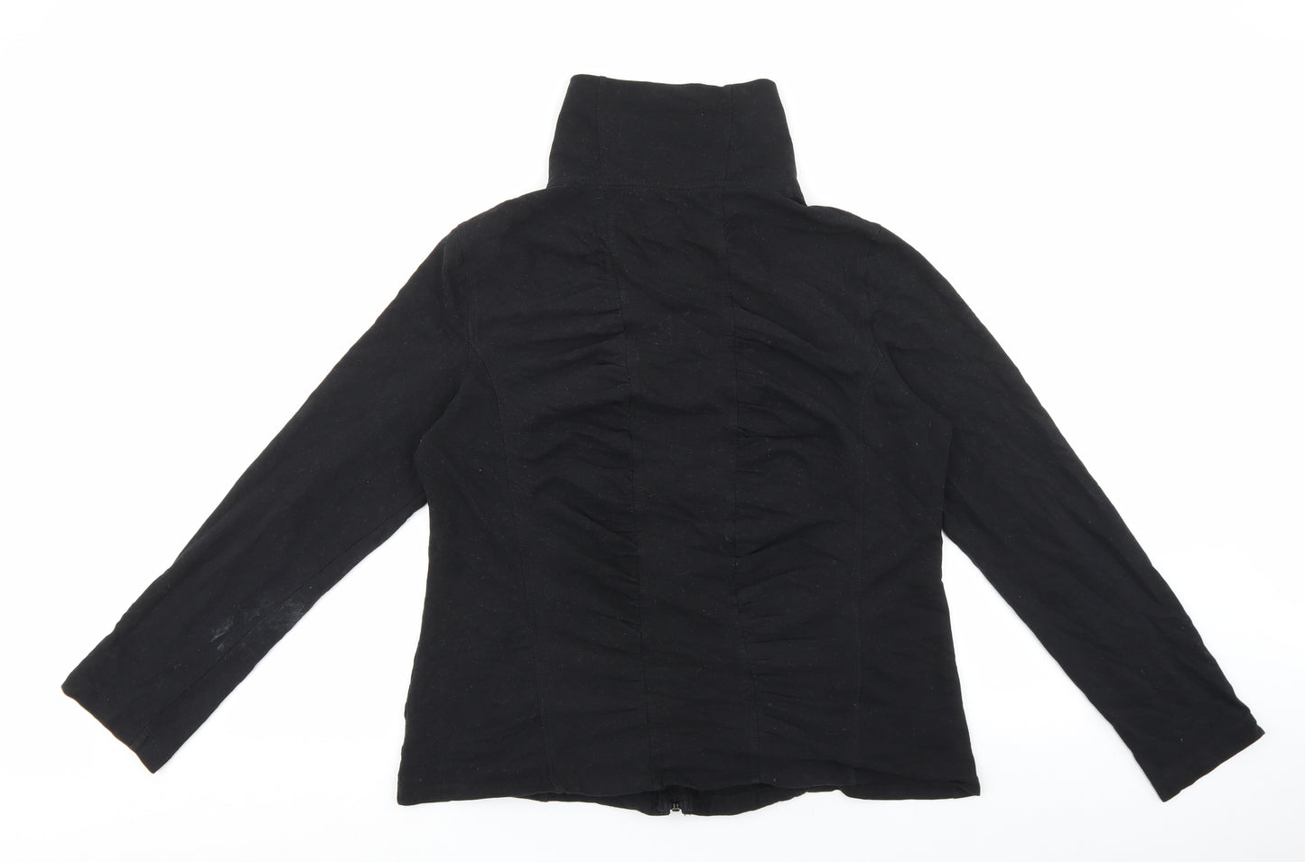 Calvin Klein Womens Black Cotton Full Zip Sweatshirt Size 2XL Zip