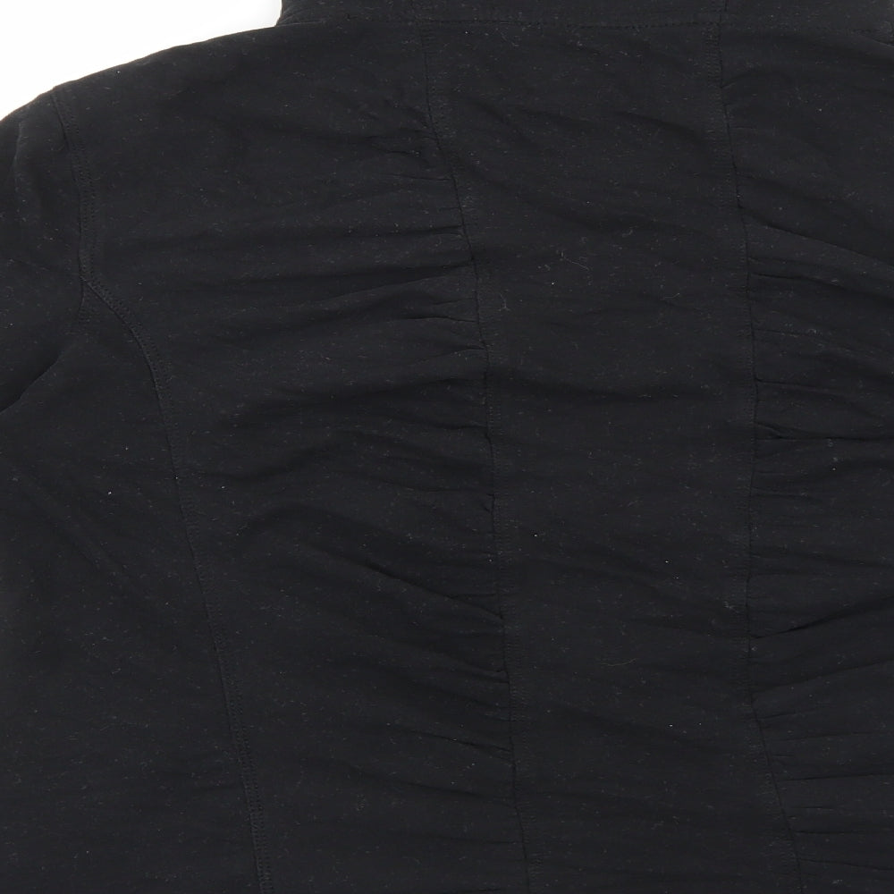 Calvin Klein Womens Black Cotton Full Zip Sweatshirt Size 2XL Zip