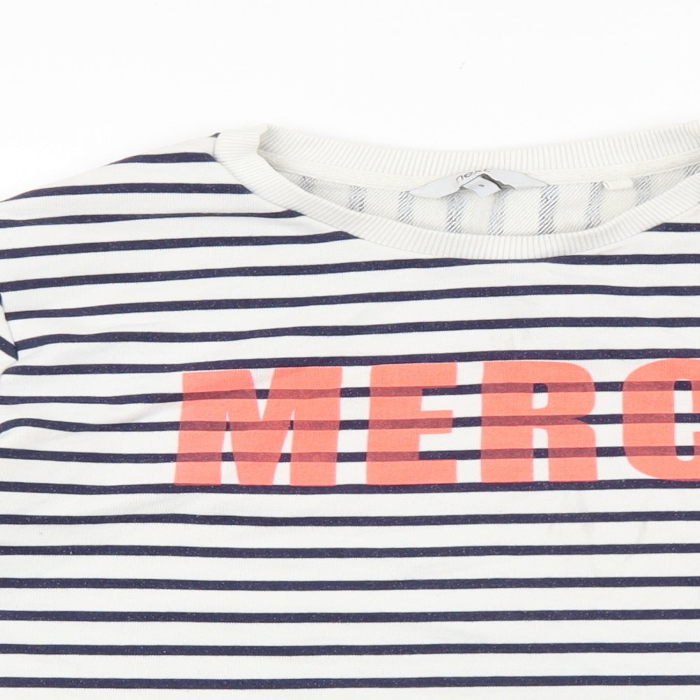 NEXT Womens Multicoloured Striped Cotton Pullover Sweatshirt Size S Pullover