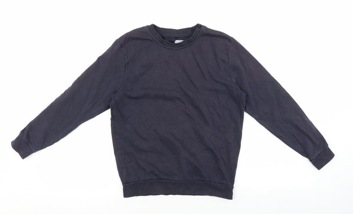 George Boys Blue Cotton Pullover Sweatshirt Size 9-10 Years Pullover