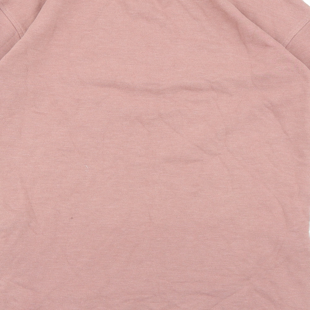 NEXT Girls Pink 100% Cotton Pullover Sweatshirt Size 9 Years Zip - Star