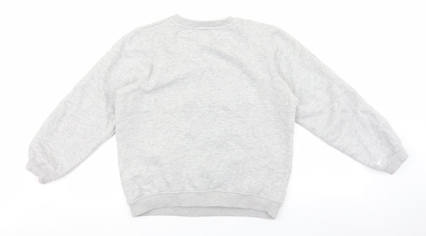 Primark Boys Grey Cotton Pullover Sweatshirt Size 12-13 Years Pullover - Happy Camper