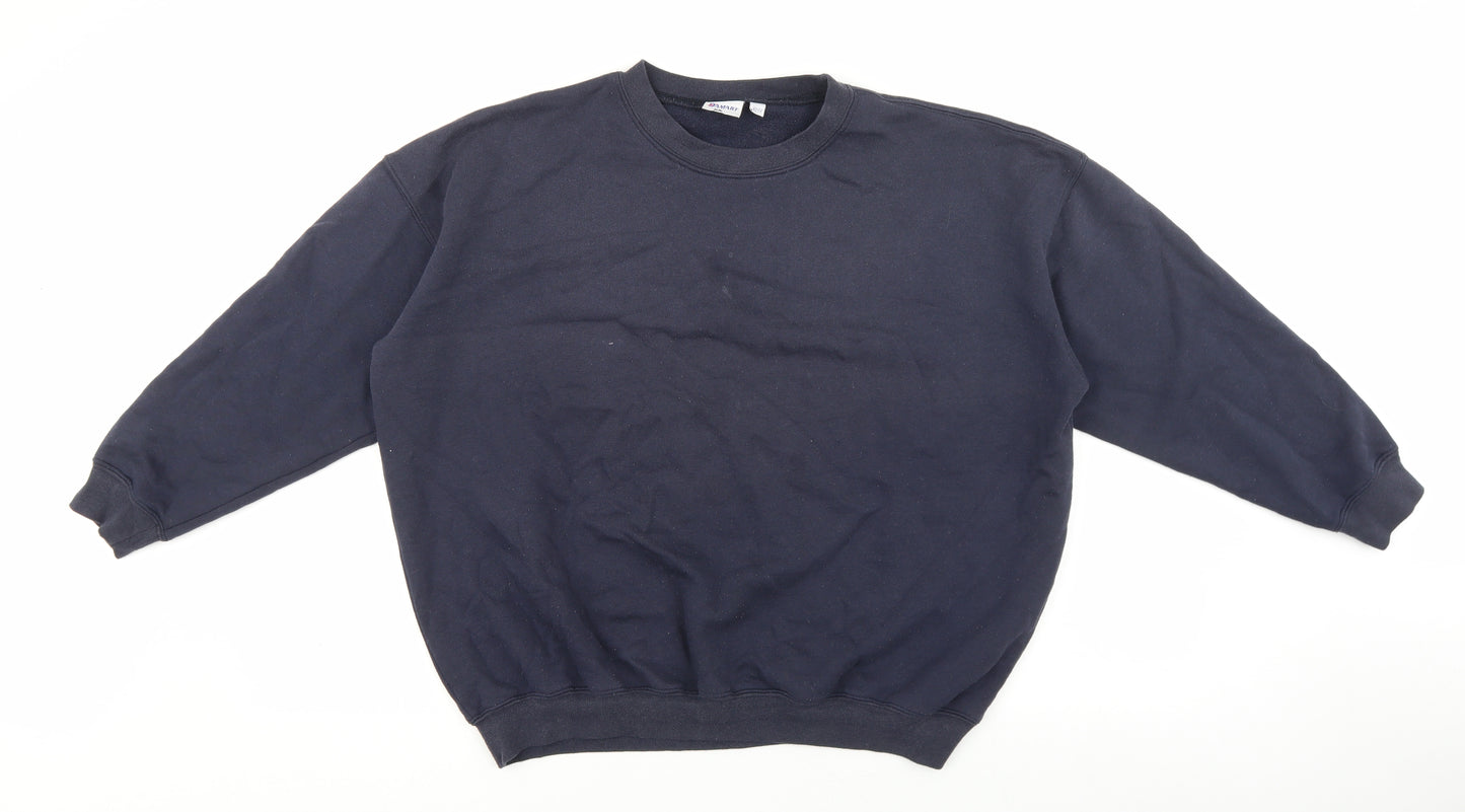 Damart Mens Black Cotton Pullover Sweatshirt Size M