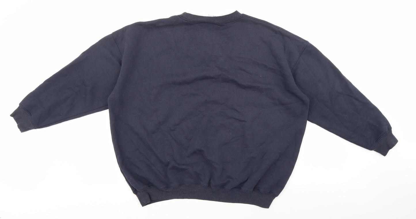 Damart Mens Black Cotton Pullover Sweatshirt Size M