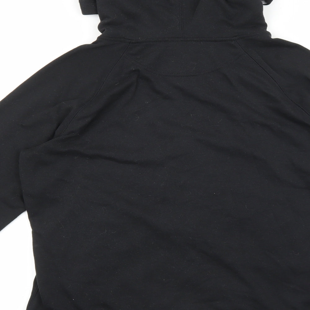 adidas Womens Black Cotton Full Zip Hoodie Size 12 Zip