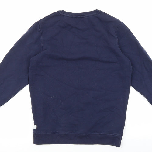 George Boys Blue 100% Merino Wool Pullover Sweatshirt Size 12-13 Years Pullover - Dinosaur Print