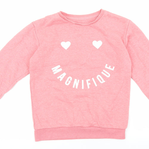 Primark Girls Pink Cotton Pullover Sweatshirt Size 12-13 Years Pullover - Magnifique