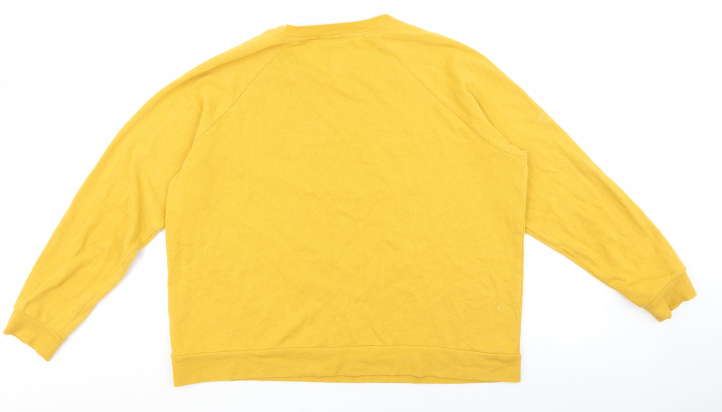 Element Mens Yellow Cotton Pullover Sweatshirt Size M