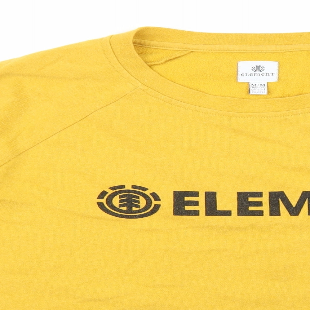 Element Mens Yellow Cotton Pullover Sweatshirt Size M