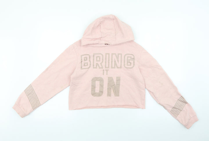 YD Girls Multicoloured 100% Cotton Pullover Hoodie Size 11-12 Years Pullover - Bring it on