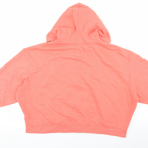 TU Womens Pink Cotton Full Zip Hoodie Size L Zip