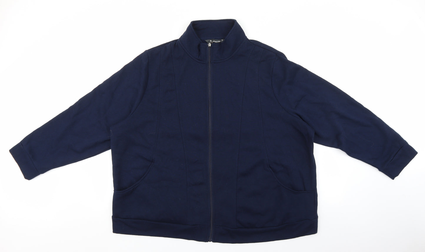 Bonmarche Womens Blue Chlorofibre Full Zip Sweatshirt Size XL Zip