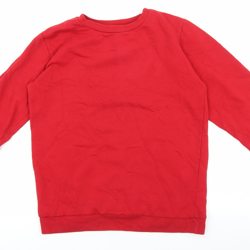 PEP&CO Boys Red Cotton Pullover Sweatshirt Size 12-13 Years Pullover