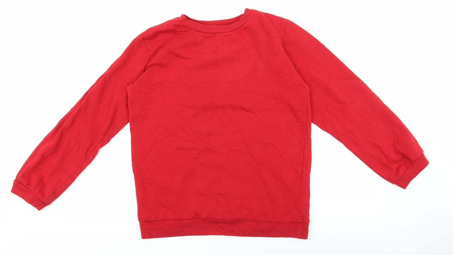 PEP&CO Boys Red Cotton Pullover Sweatshirt Size 12-13 Years Pullover