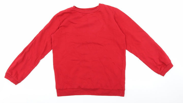 PEP&CO Boys Red Cotton Pullover Sweatshirt Size 12-13 Years Pullover