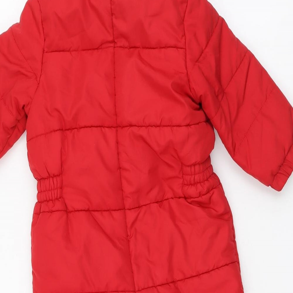 NEXT Boys Red Quilted Snowsuit Size 9-12 Months Zip