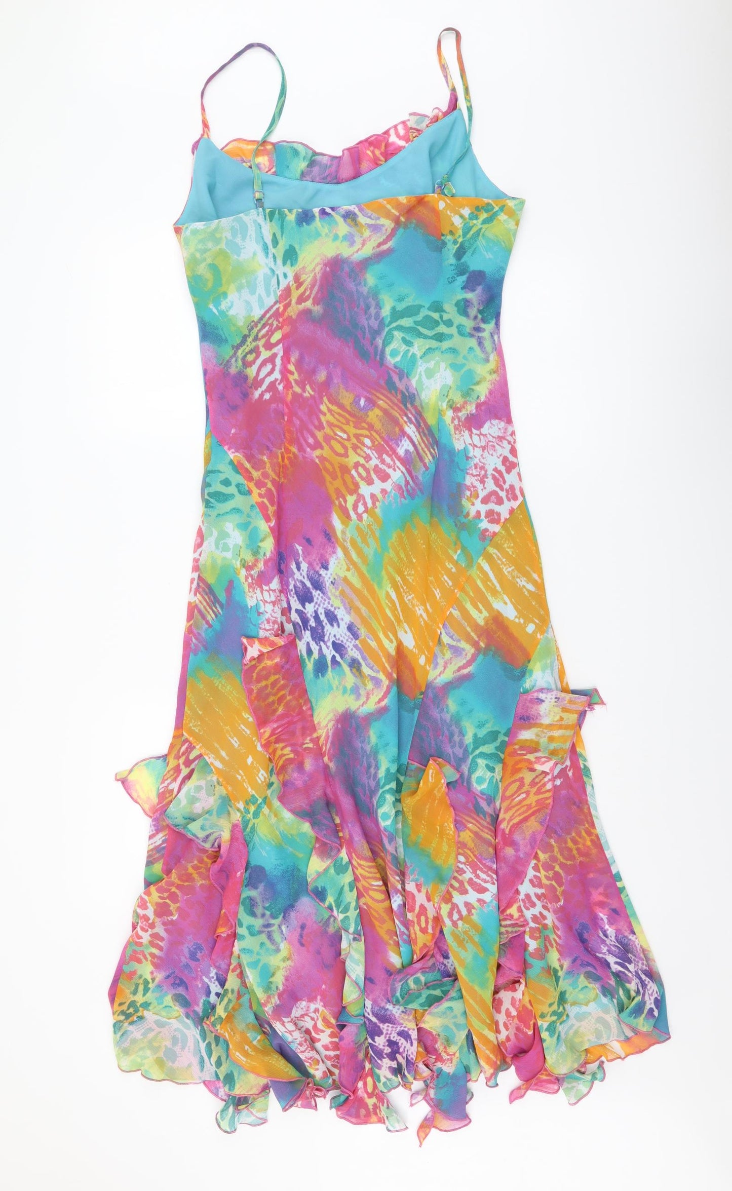 Per Una Womens Multicoloured Animal Print Polyester Maxi Size 14 Round Neck Zip - Leopard Print