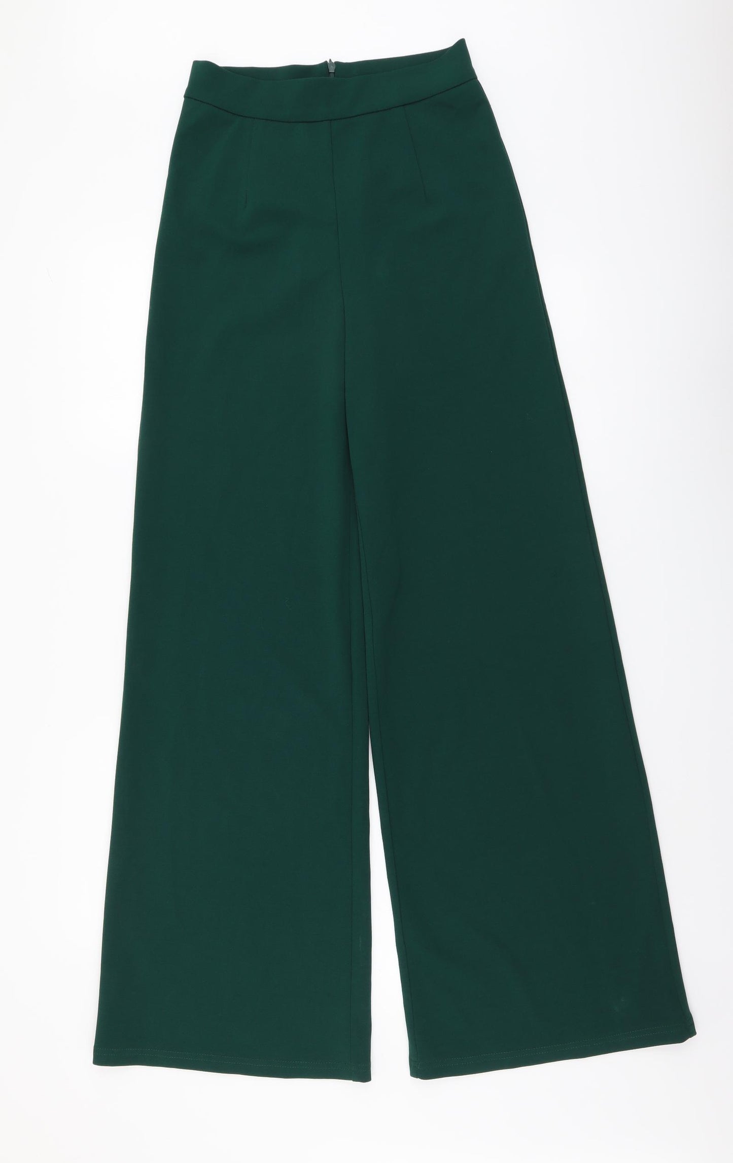 Quiz Womens Green Polyester Trousers Size 24 in L32 in Regular Zip