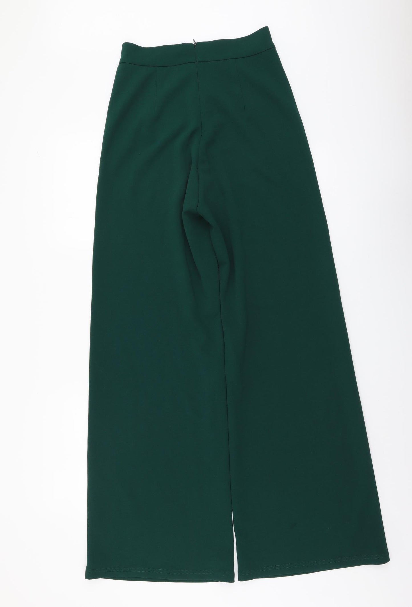 Quiz Womens Green Polyester Trousers Size 24 in L32 in Regular Zip