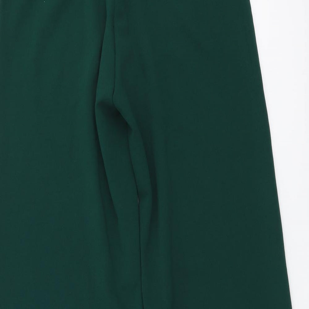 Quiz Womens Green Polyester Trousers Size 24 in L32 in Regular Zip