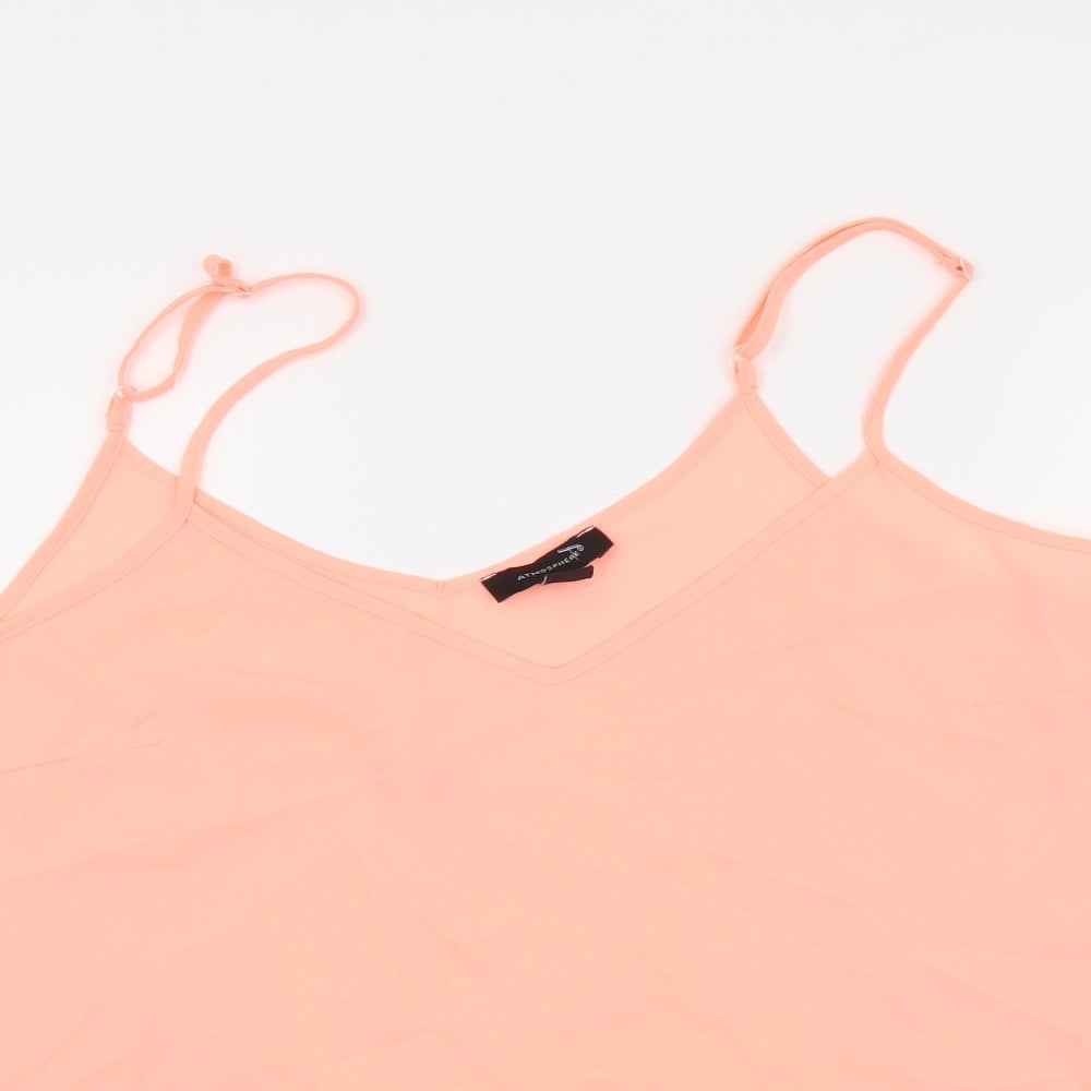 Atmosphere Womens Pink Polyester Camisole Tank Size 16 V-Neck