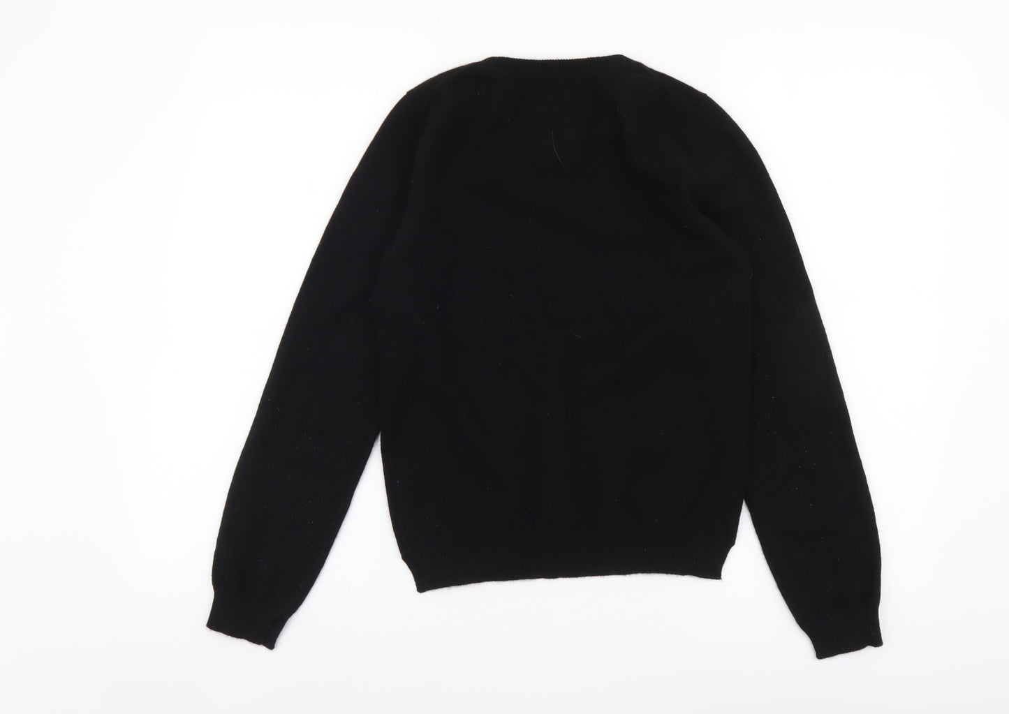 Jumper Womens Black Round Neck Cashmere Pullover Jumper Size XS - Cat