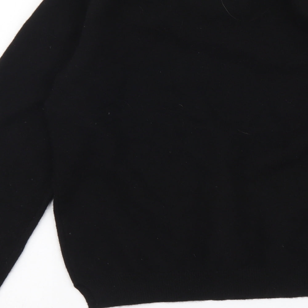 Jumper Womens Black Round Neck Cashmere Pullover Jumper Size XS - Cat