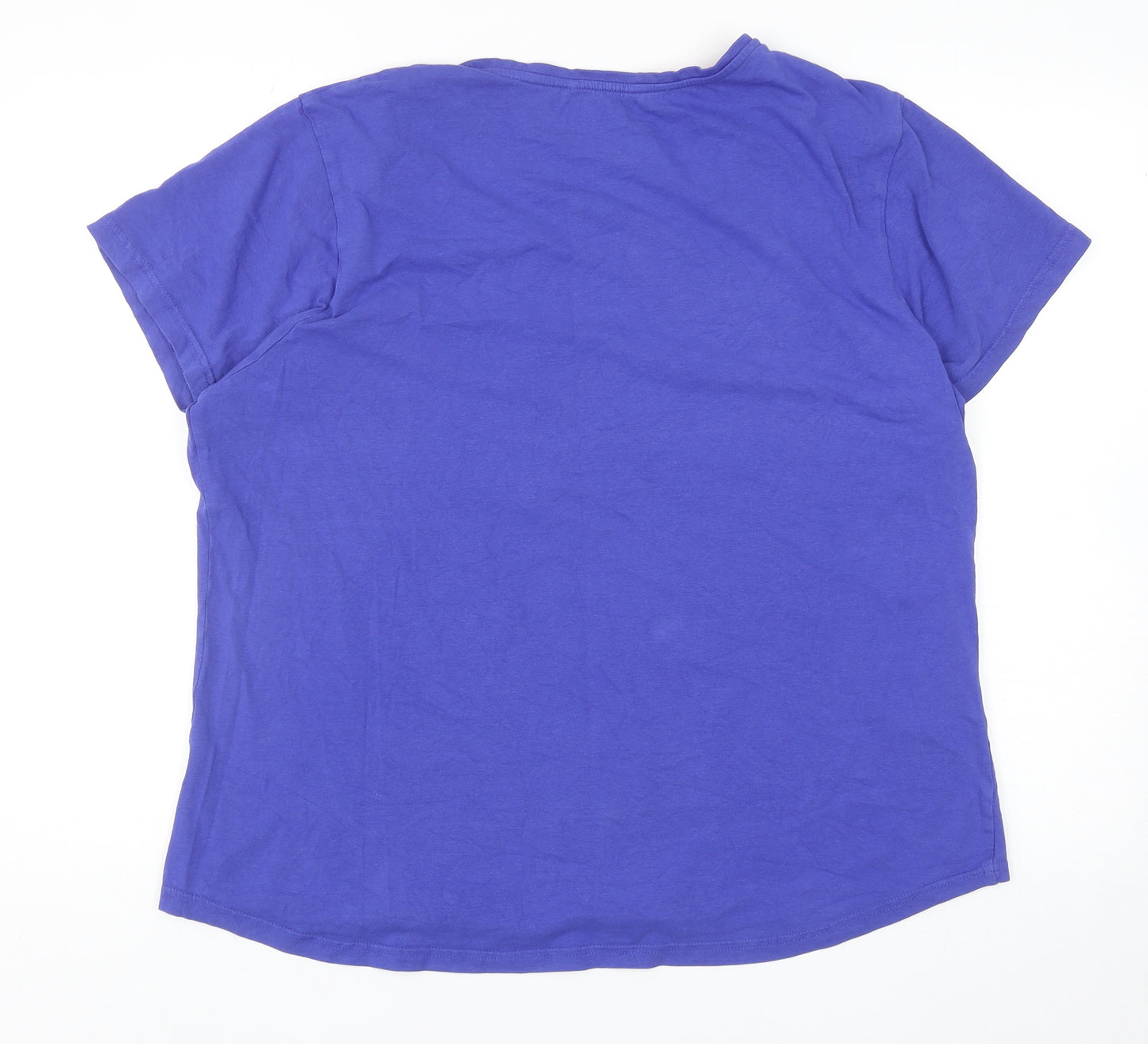 Mountain Warehouse Womens Blue Polyester Basic T-Shirt Size 20 Scoop Neck - Life is Better in Flip Flops