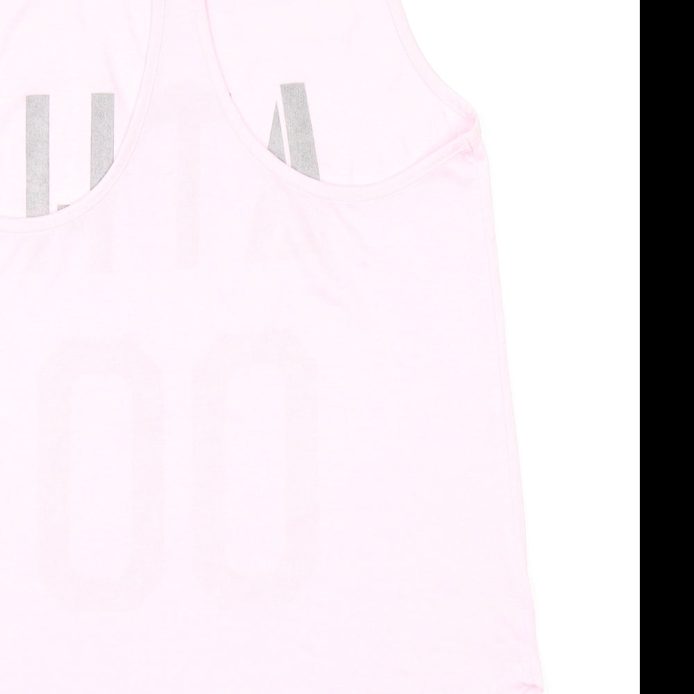 H&M Womens Pink Polyester Basic Tank Size S Round Neck Pullover - ATH 00