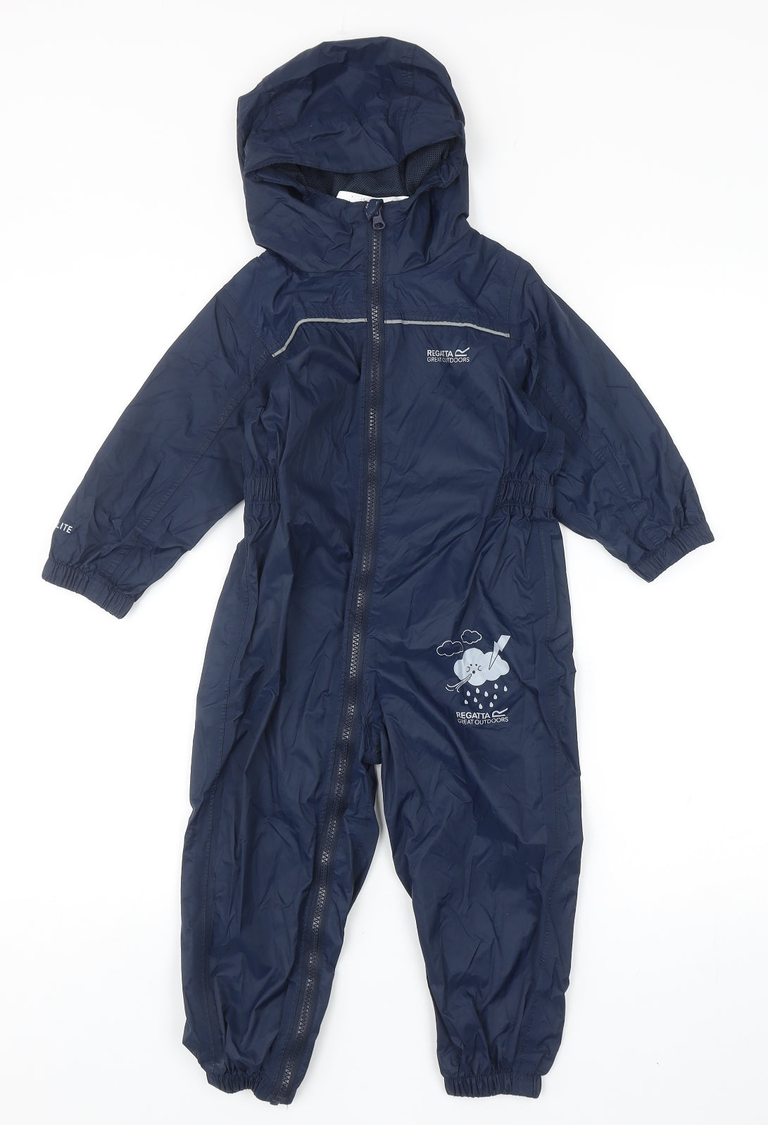 Regatta Boys Blue Rain Coat Snowsuit Size 2 Years Zip - UK Size 24-36 Months